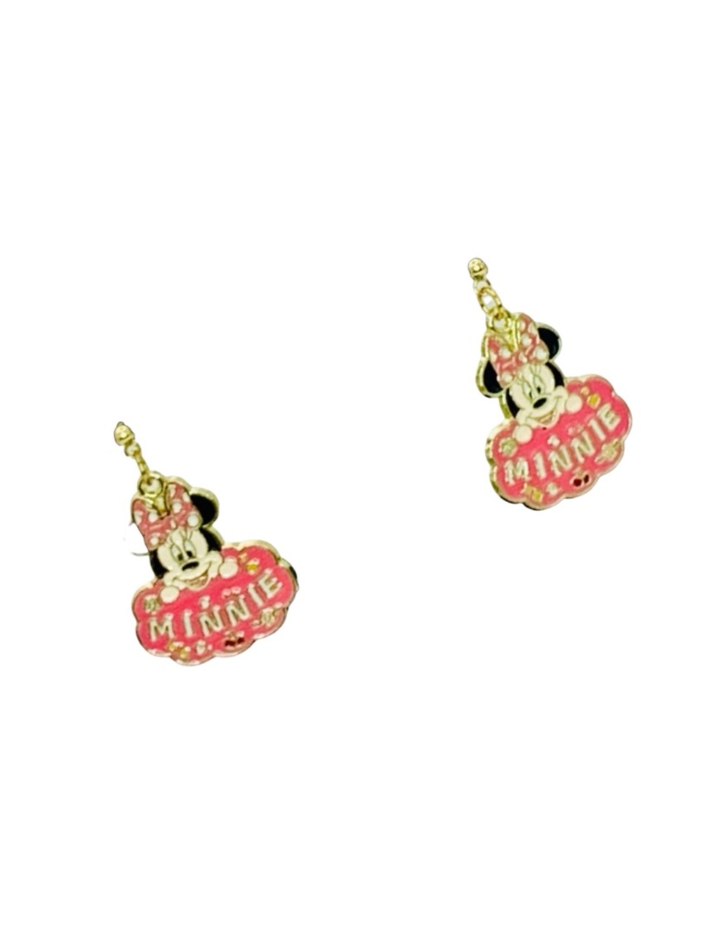 Minnie Mouse Pink stud dangle Earrings
